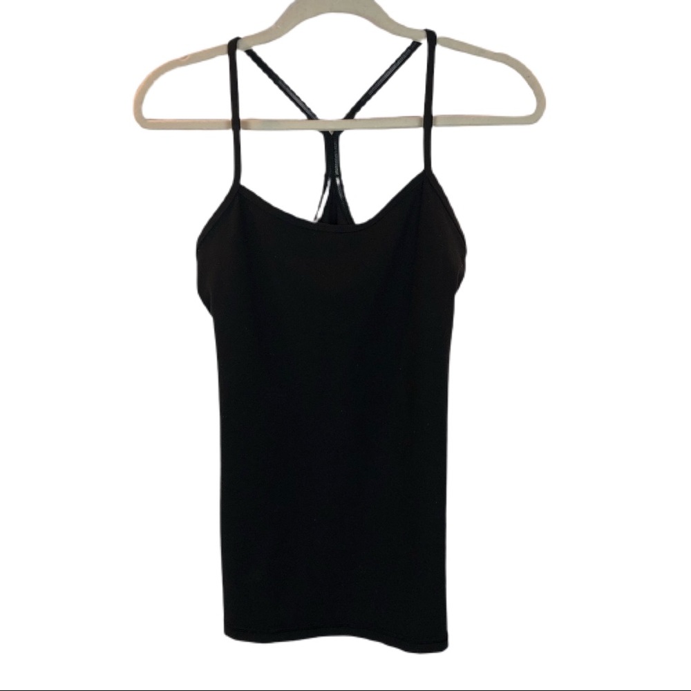 Lululemon Power Y Tank Top In Black Luon size